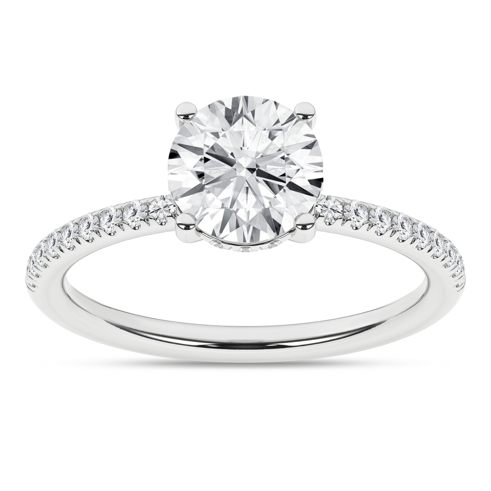 Hidden Halo Engagement Ring (Round)