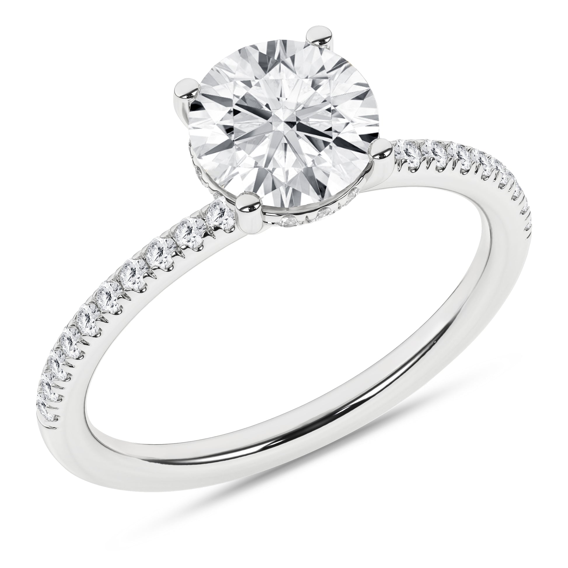 Hidden Halo Engagement Ring (Round)