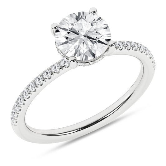 Hidden Halo Engagement Ring (Round)