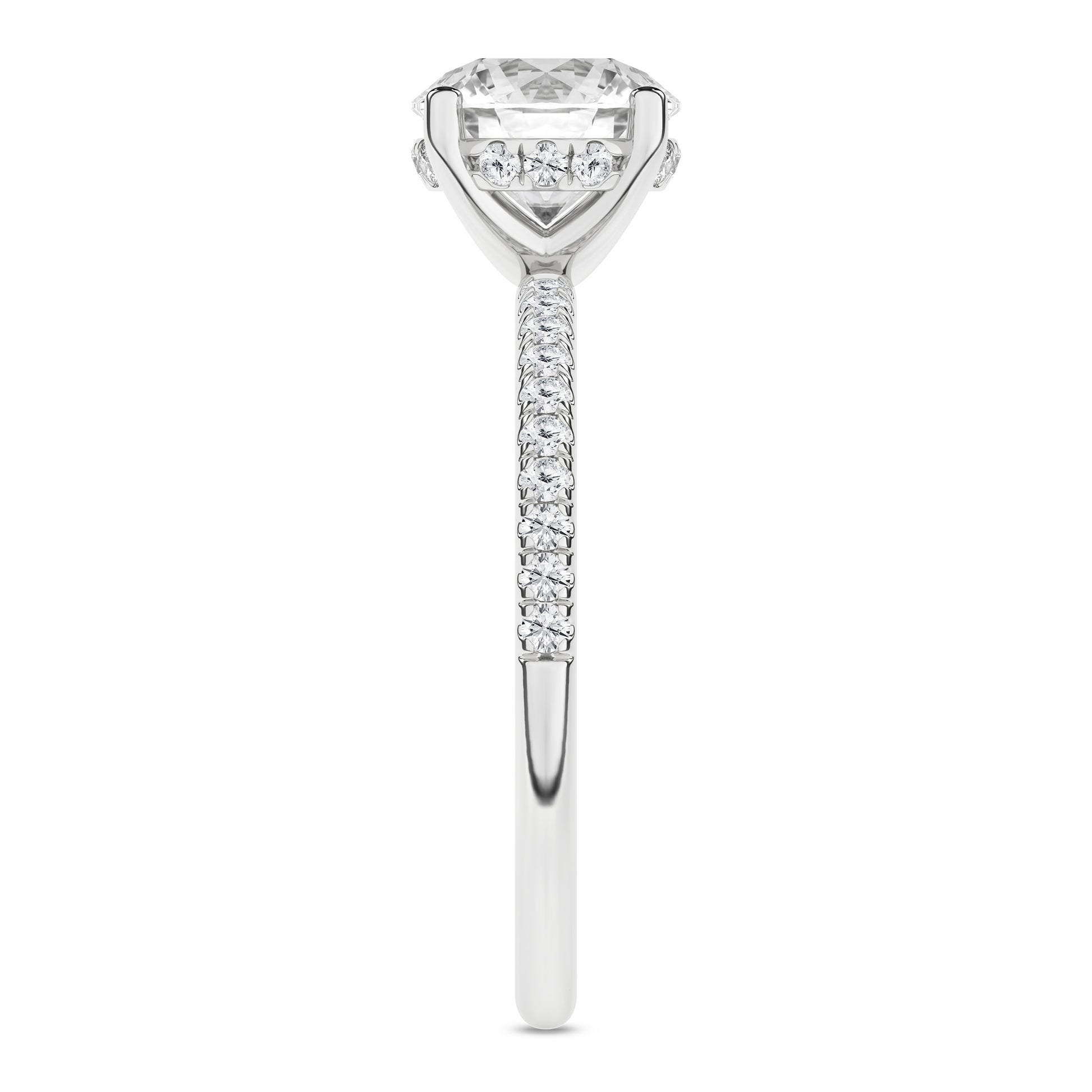Hidden Halo Engagement Ring (Round)