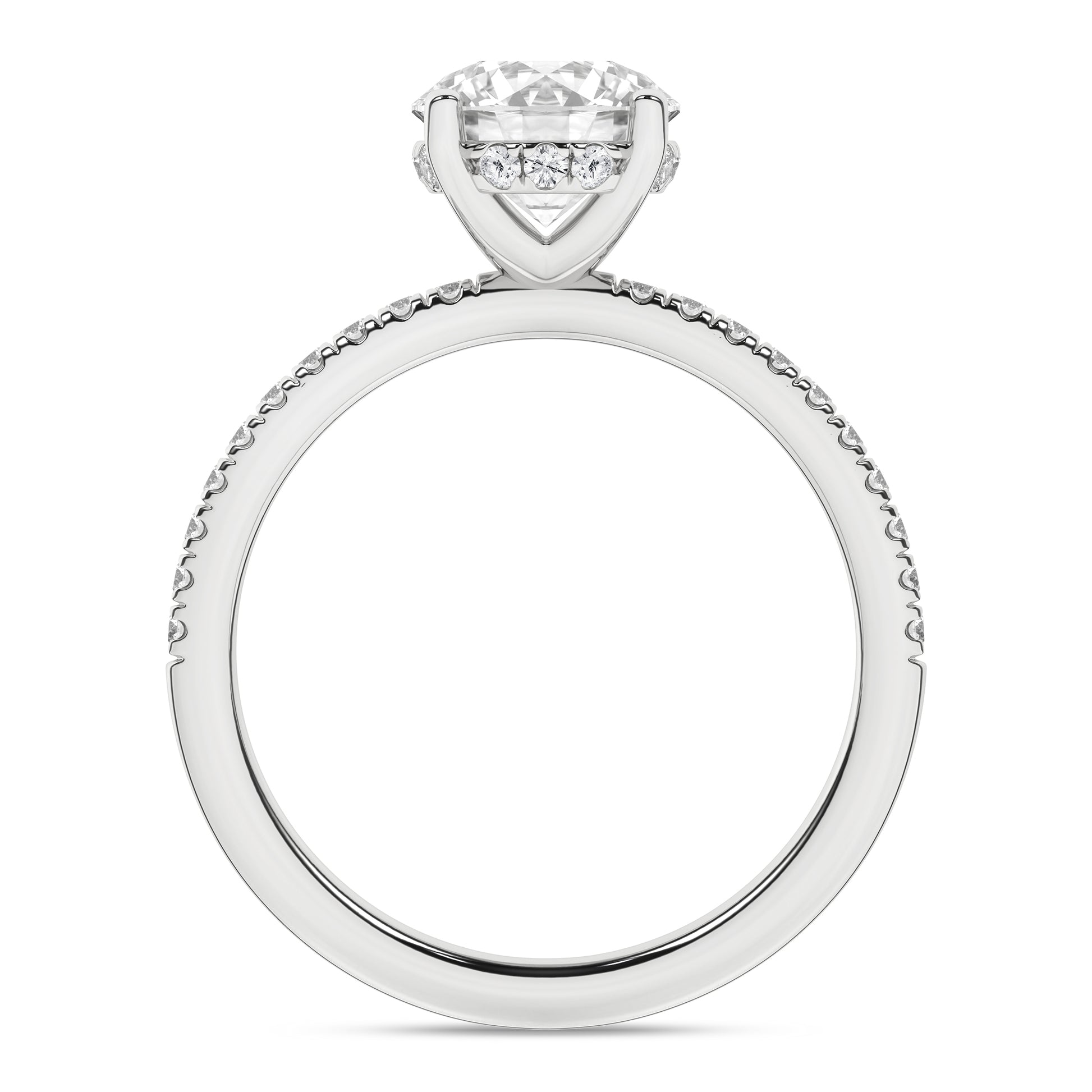 Hidden Halo Engagement Ring (Round)