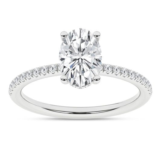 Hidden Halo Engagement Ring (Oval)