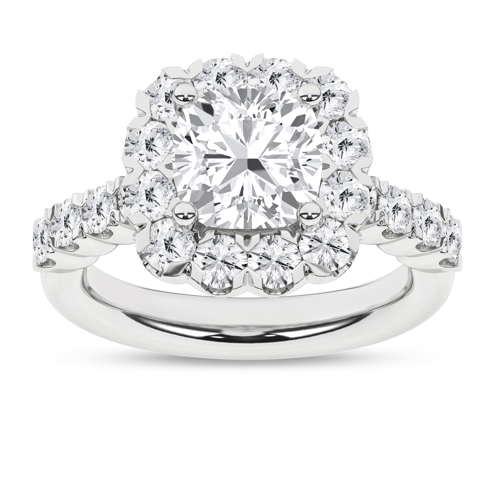 Elegant Halo Ring (Cushion)