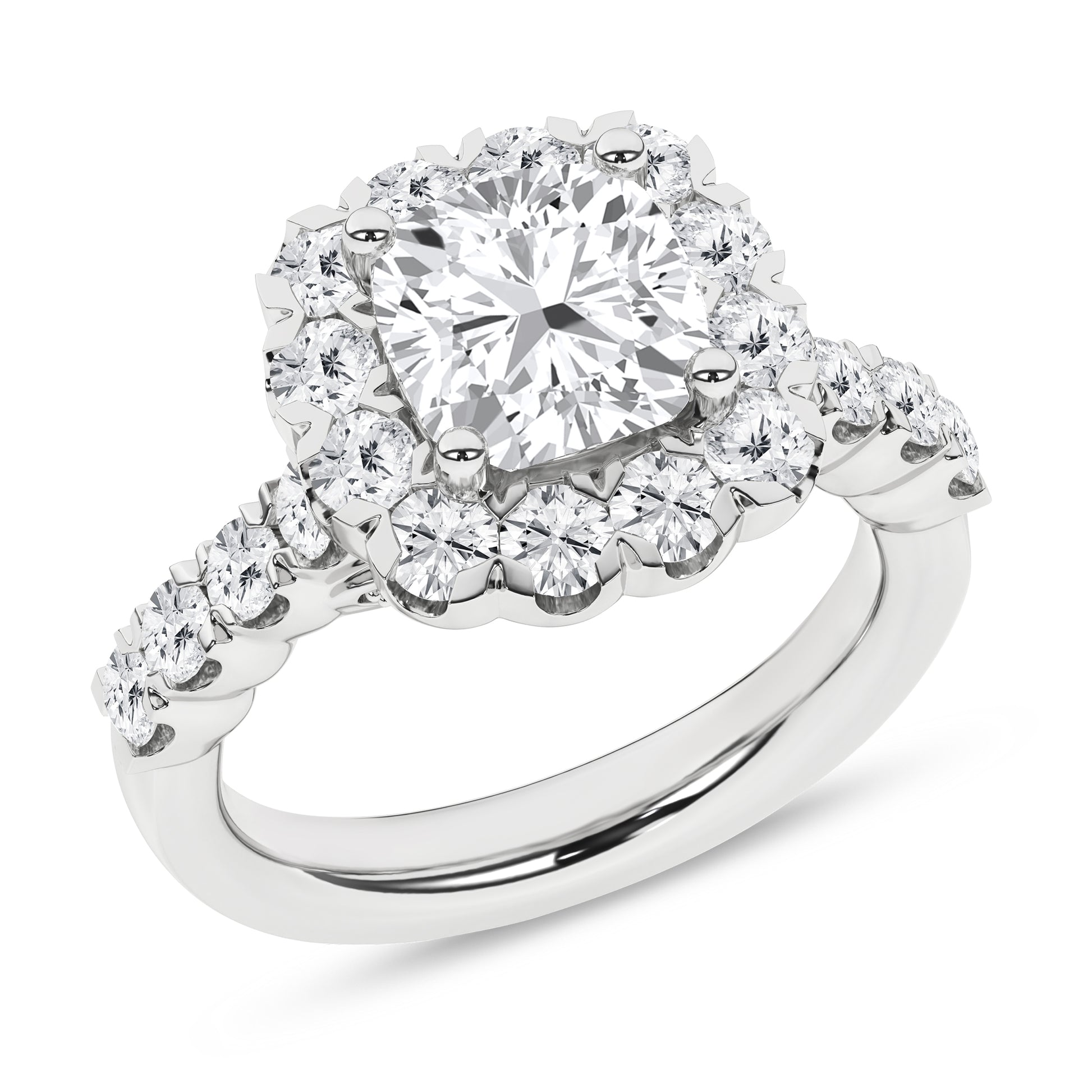 Elegant Halo Ring (Cushion)