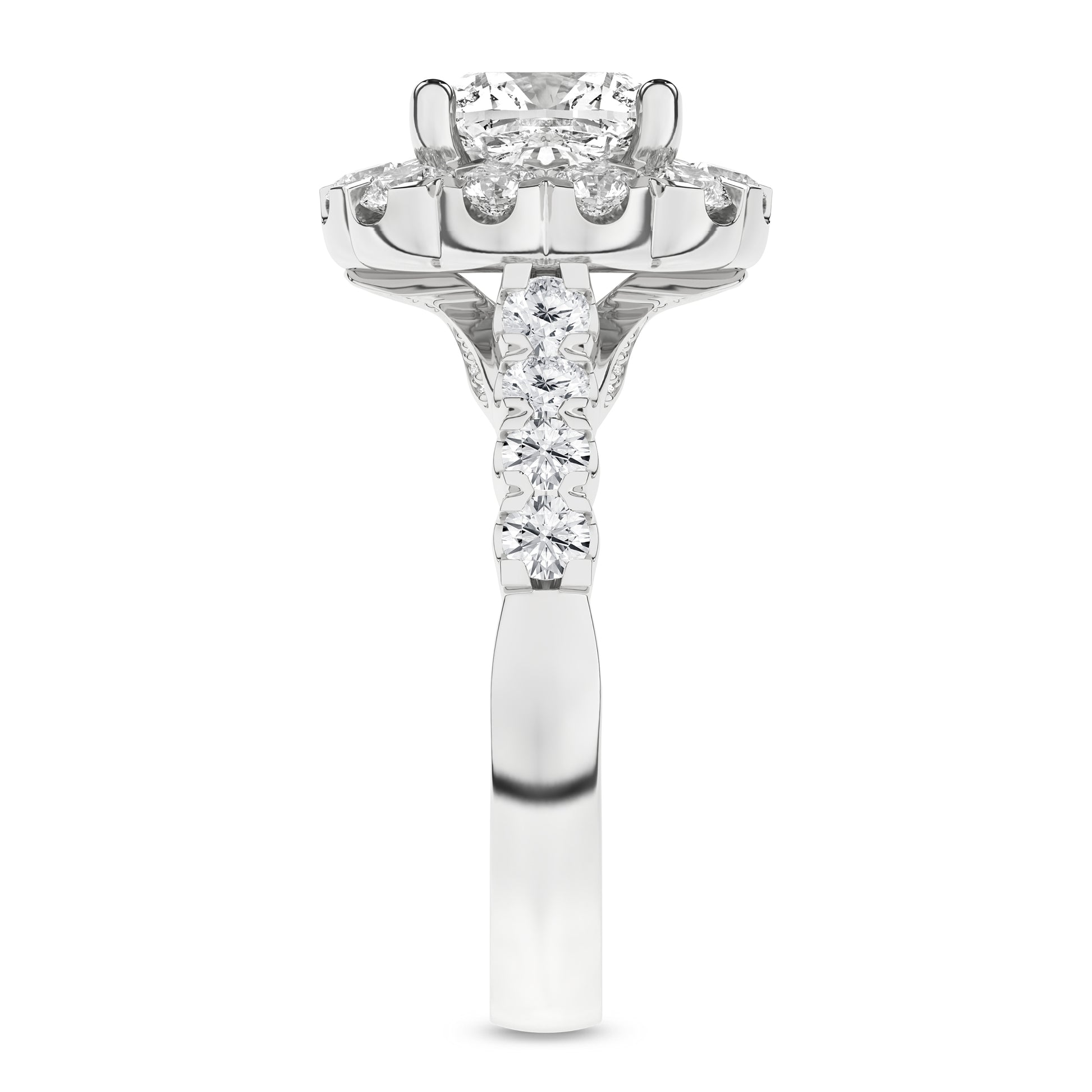 Elegant Halo Ring (Cushion)