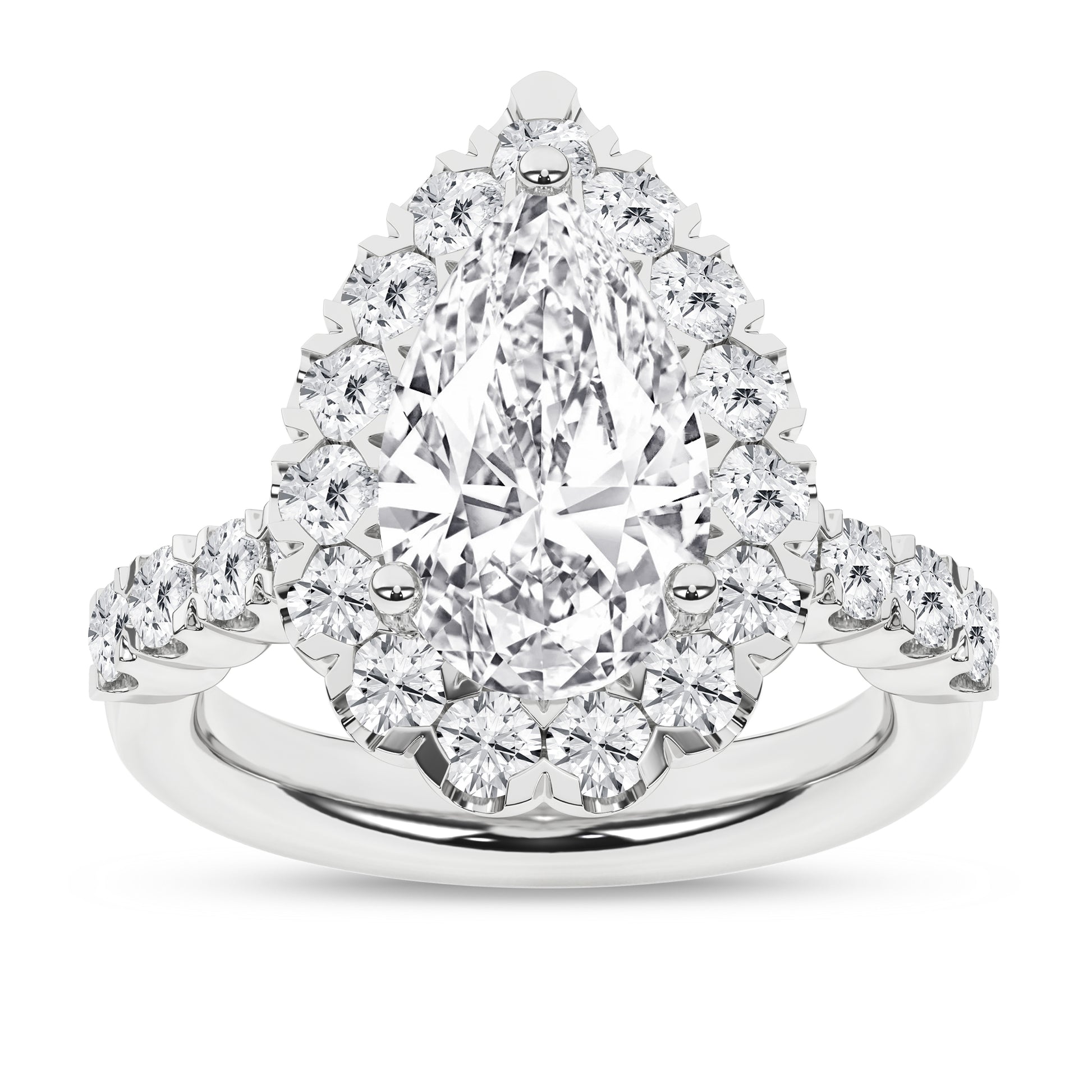 Elegant Halo Ring (Pear)