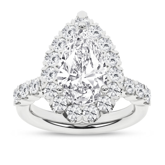 Elegant Halo Ring (Pear)