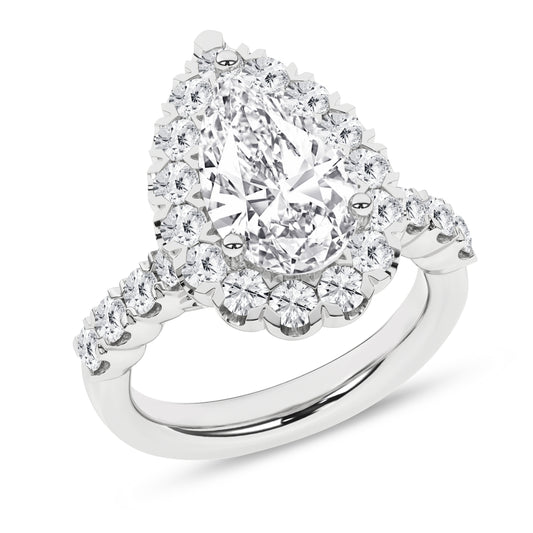 Elegant Halo Ring (Pear)