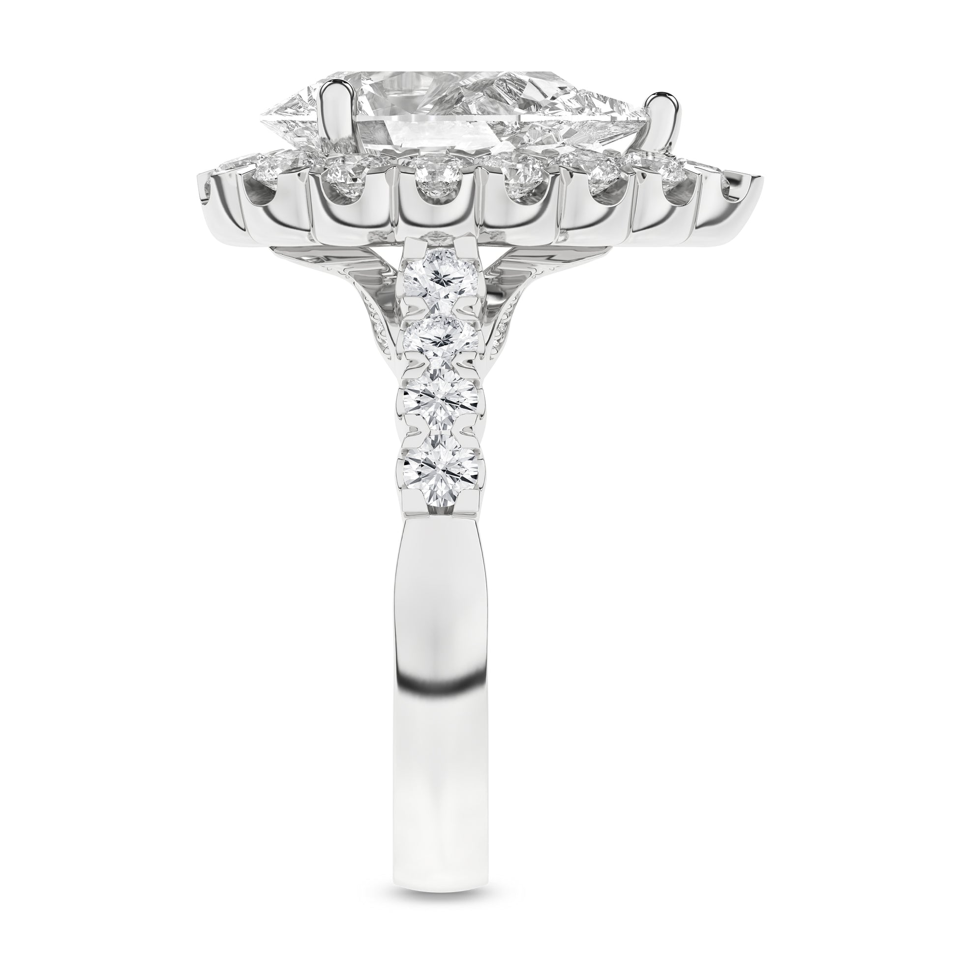 Elegant Halo Ring (Pear)