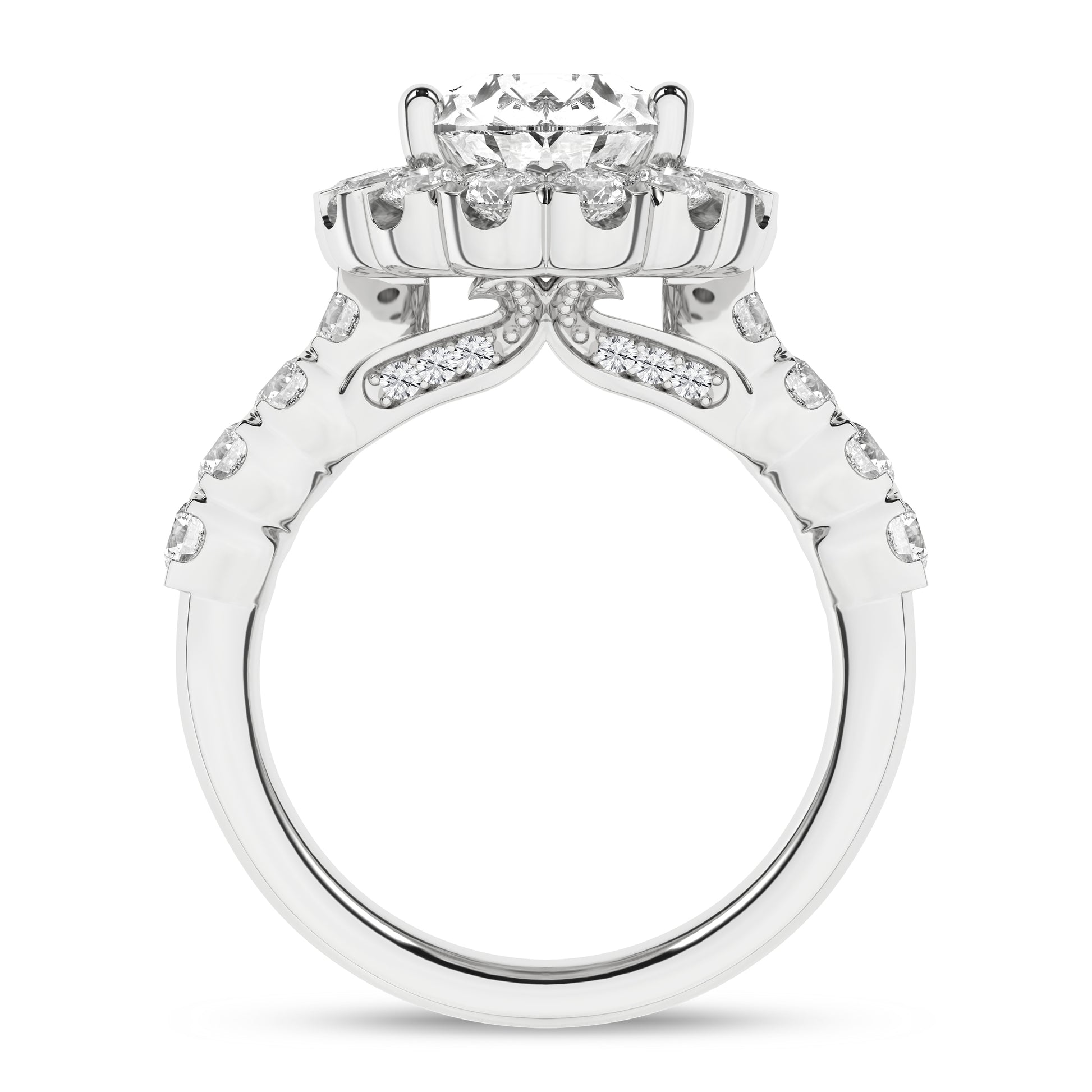 Elegant Halo Ring (Pear)