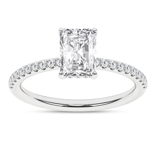 Hidden Halo Engagement Ring (Radiant)