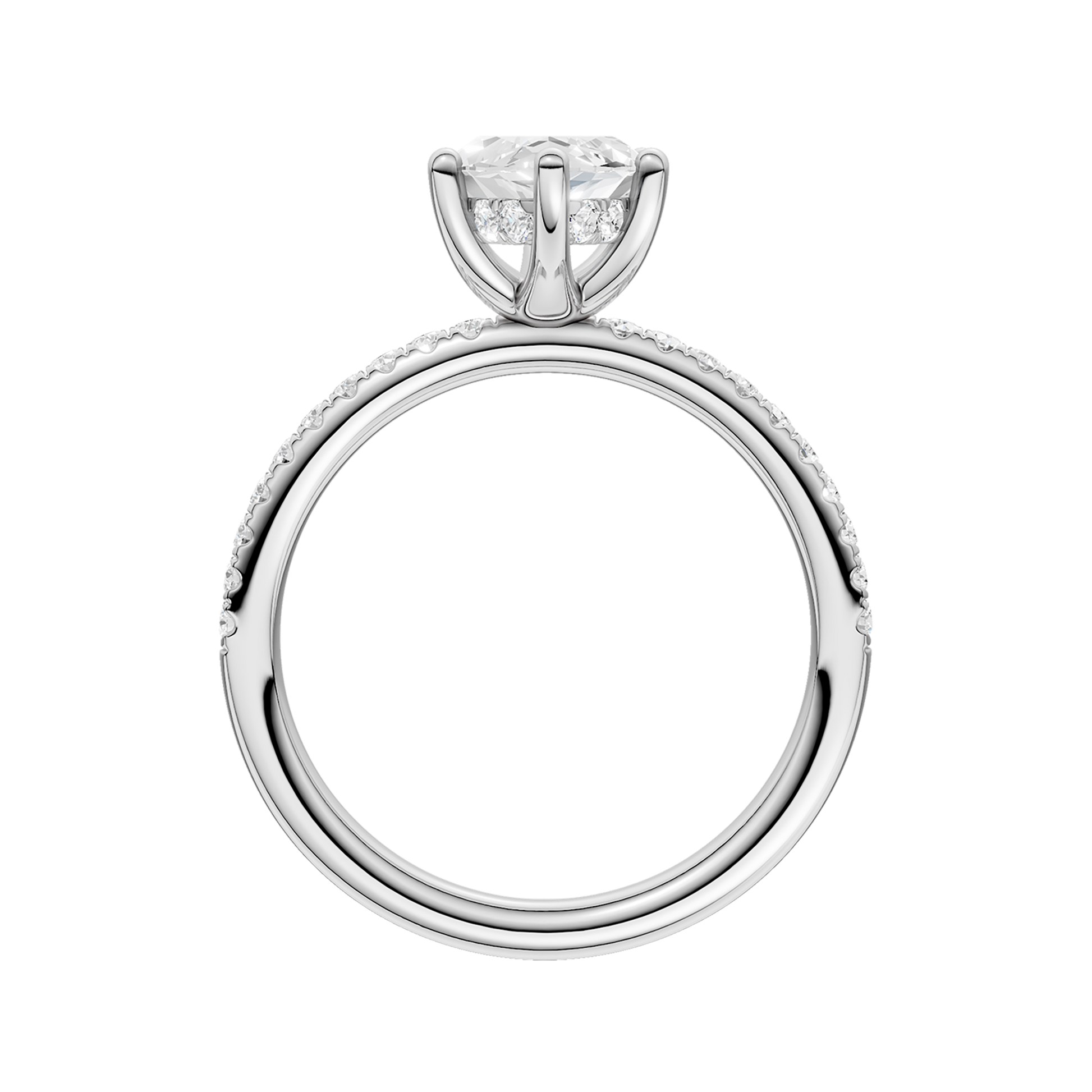 Hidden Halo Engagement Ring (Marquise)