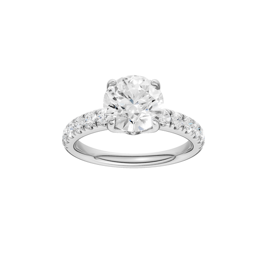 Tulip Head Engagement Ring(Round)