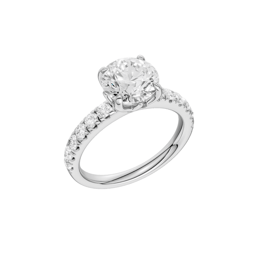 Tulip Head Engagement Ring(Round)