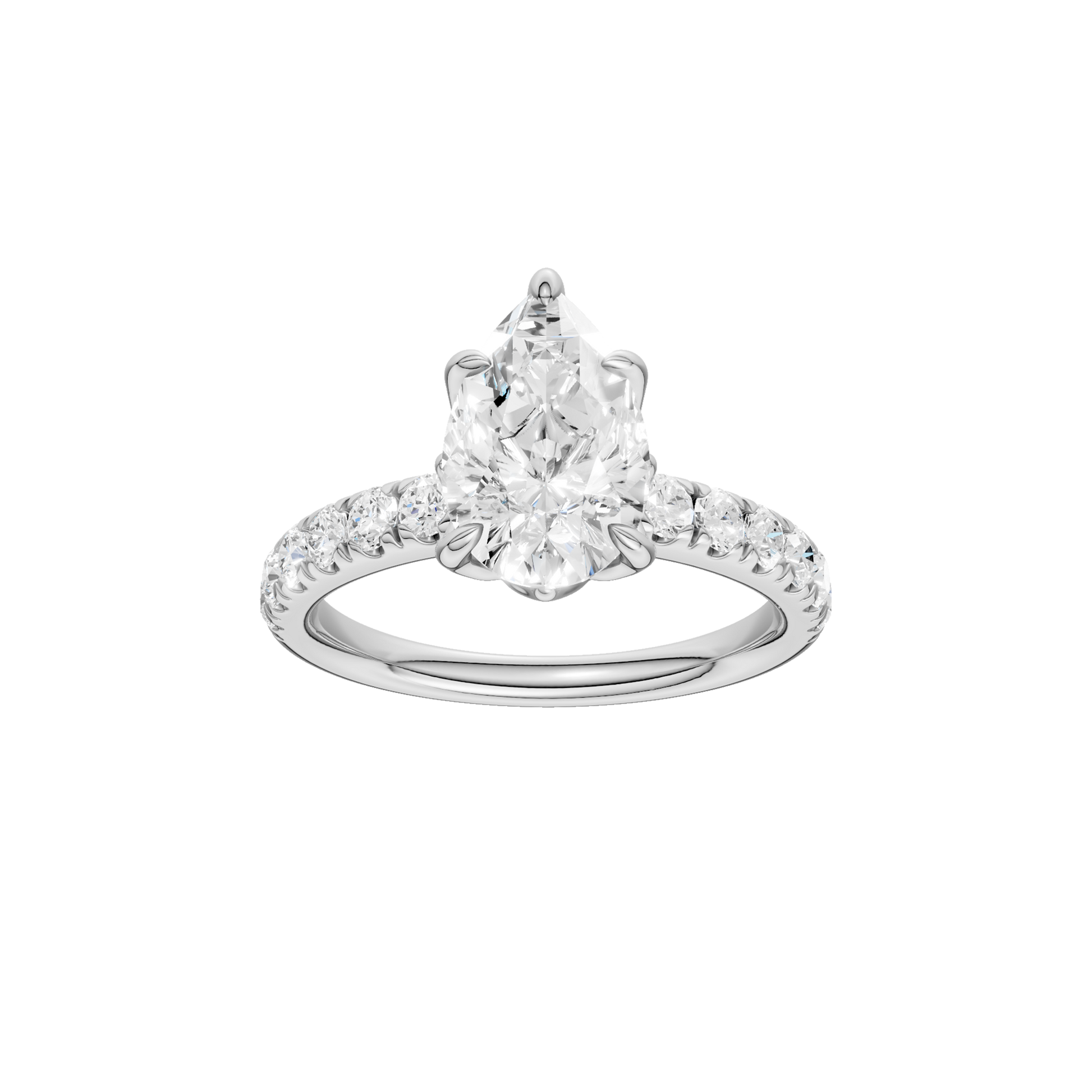 Tulip Head Engagement Ring(Pear)