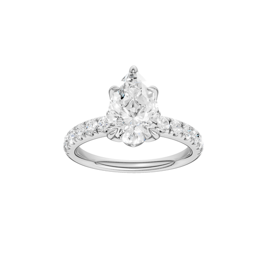 Tulip Head Engagement Ring(Pear)