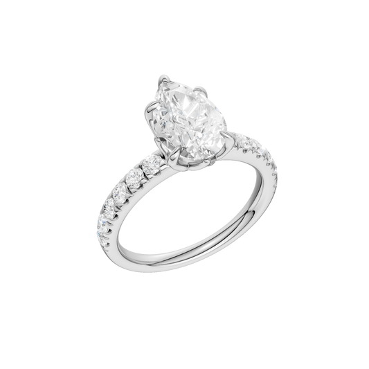 Tulip Head Engagement Ring(Pear)
