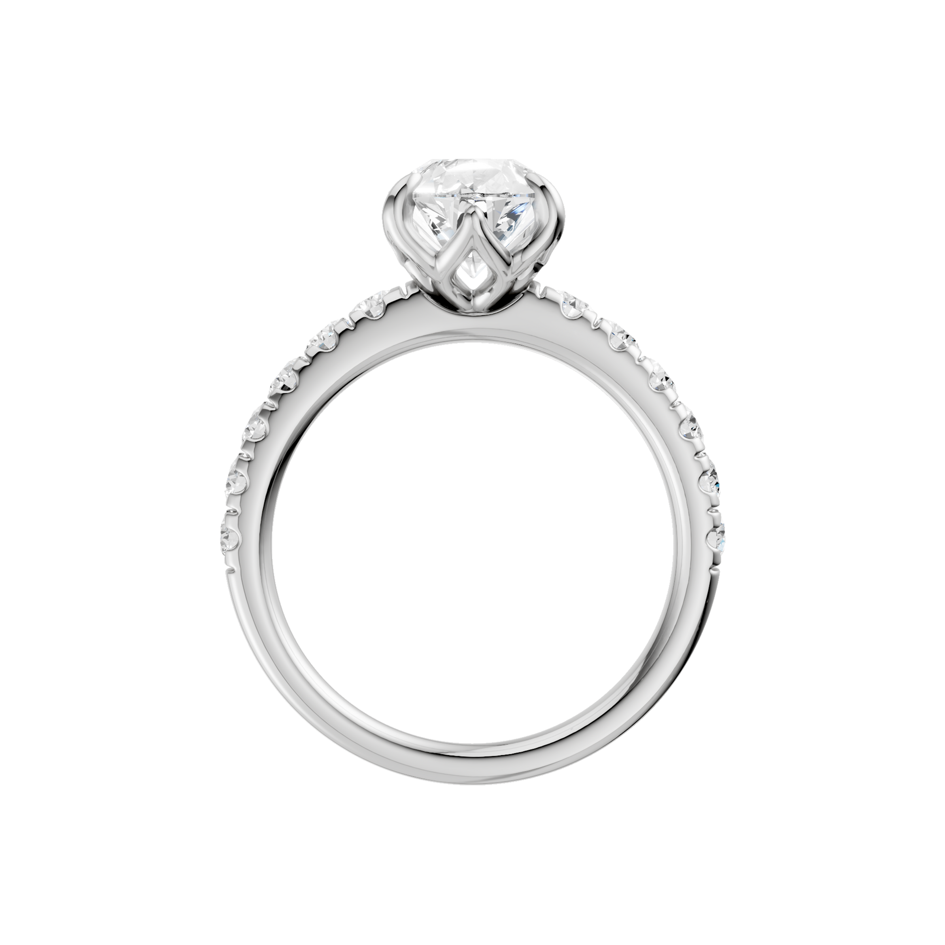 Tulip Head Engagement Ring(Pear)