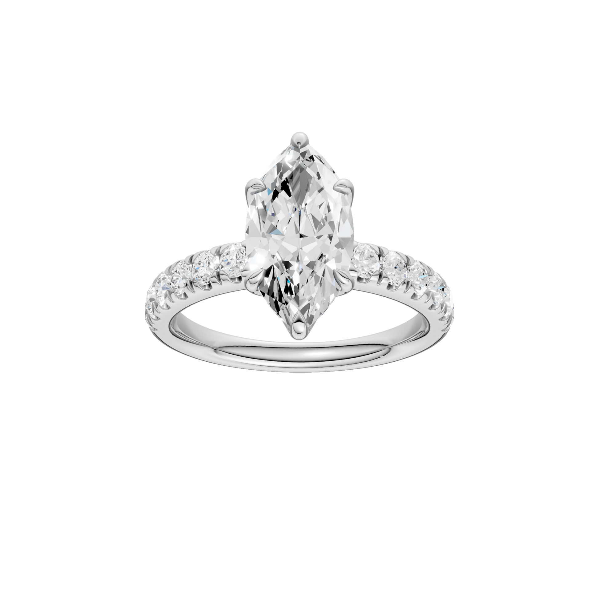 Tulip Head Engagement Ring(Marquise)