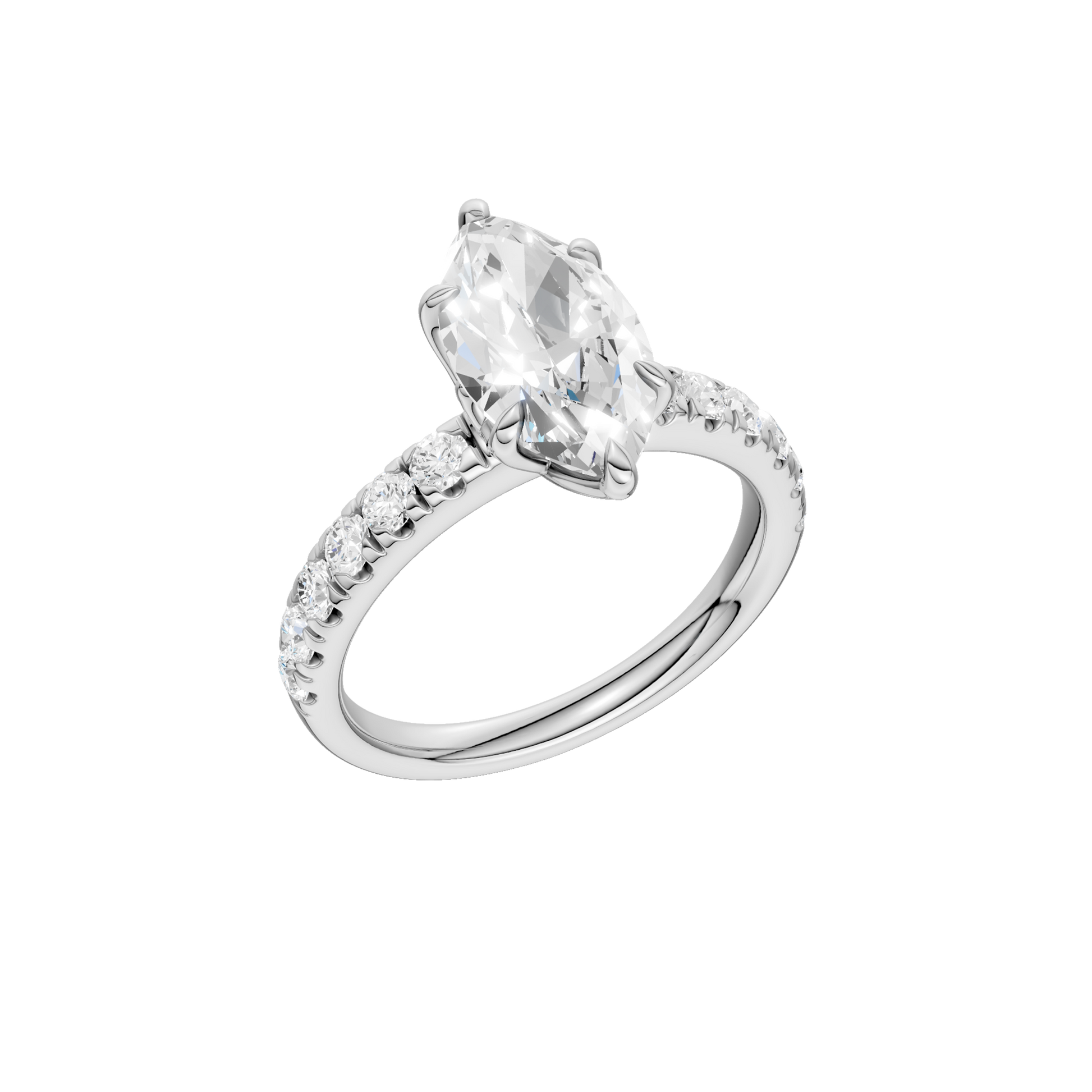 Tulip Head Engagement Ring(Marquise)