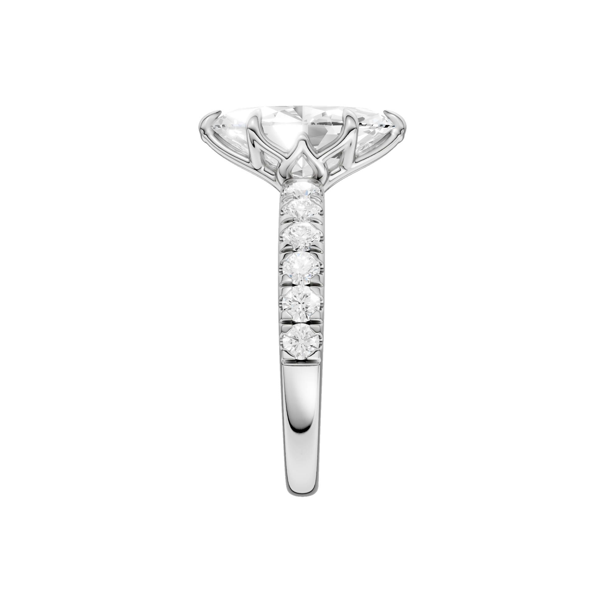 Tulip Head Engagement Ring(Marquise)