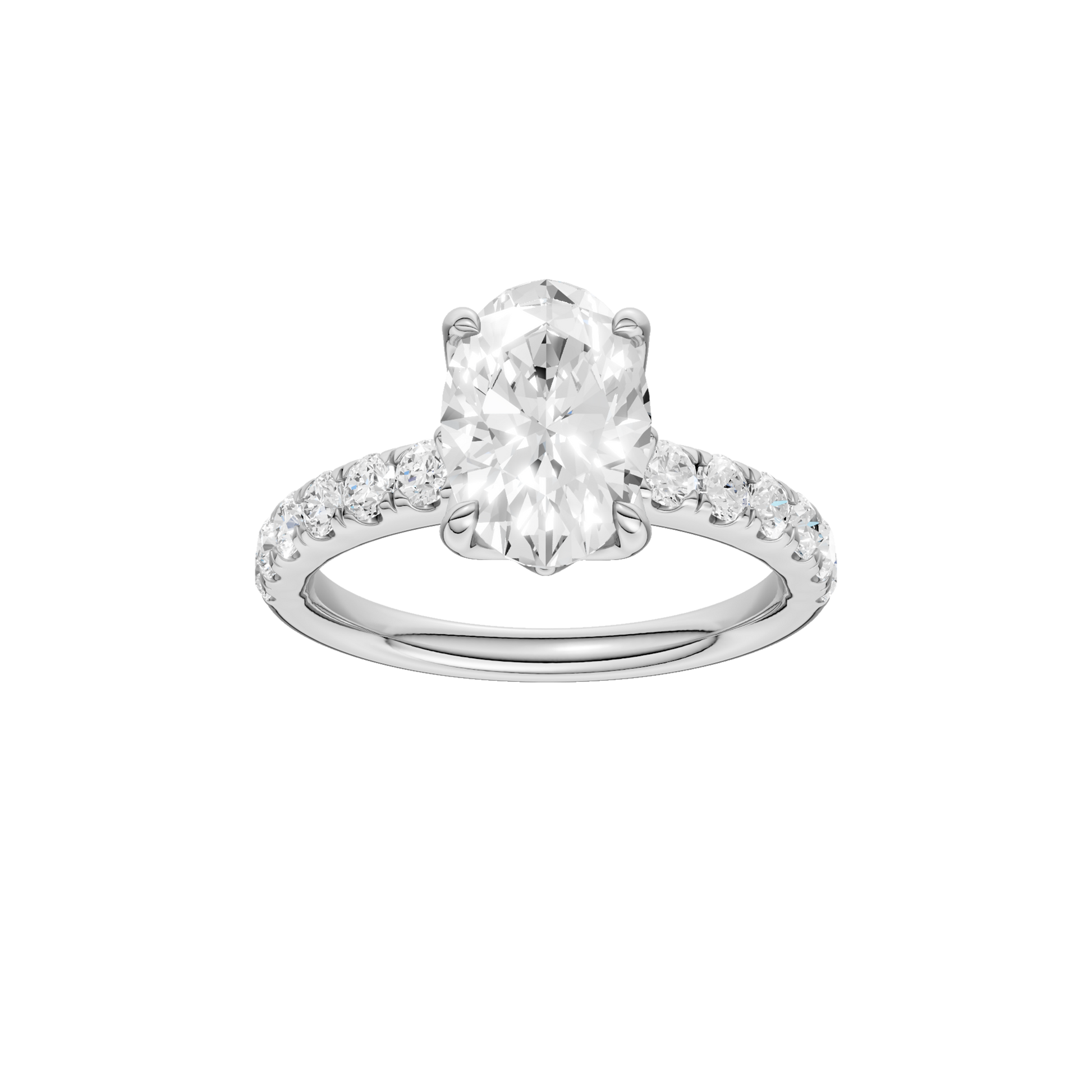 Tulip Head Engagement Ring(Oval)