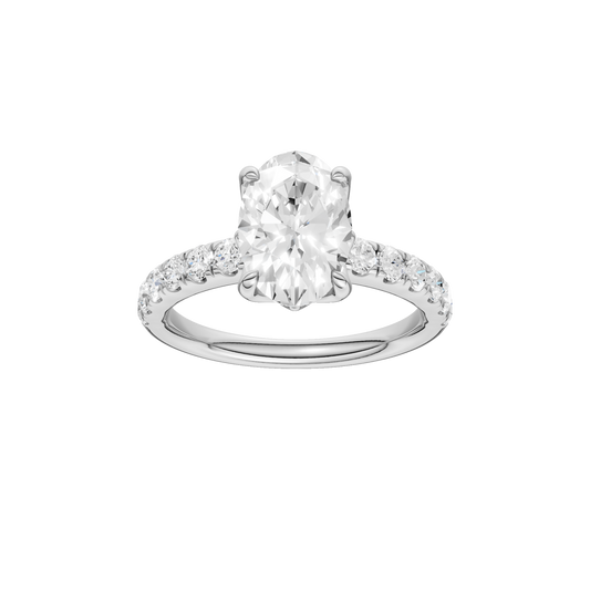Tulip Head Engagement Ring(Oval)