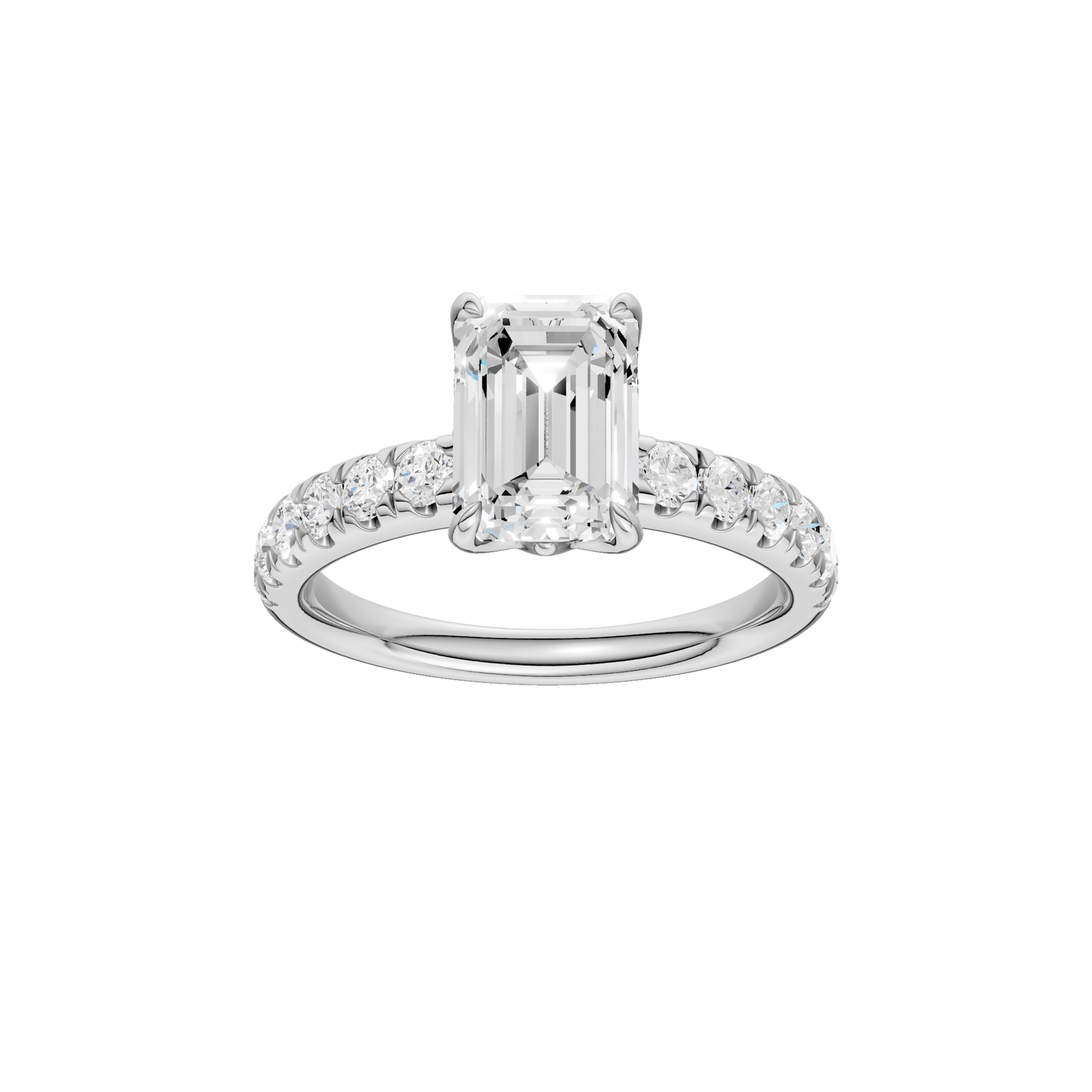 Tulip Head Engagement Ring(Emerald)