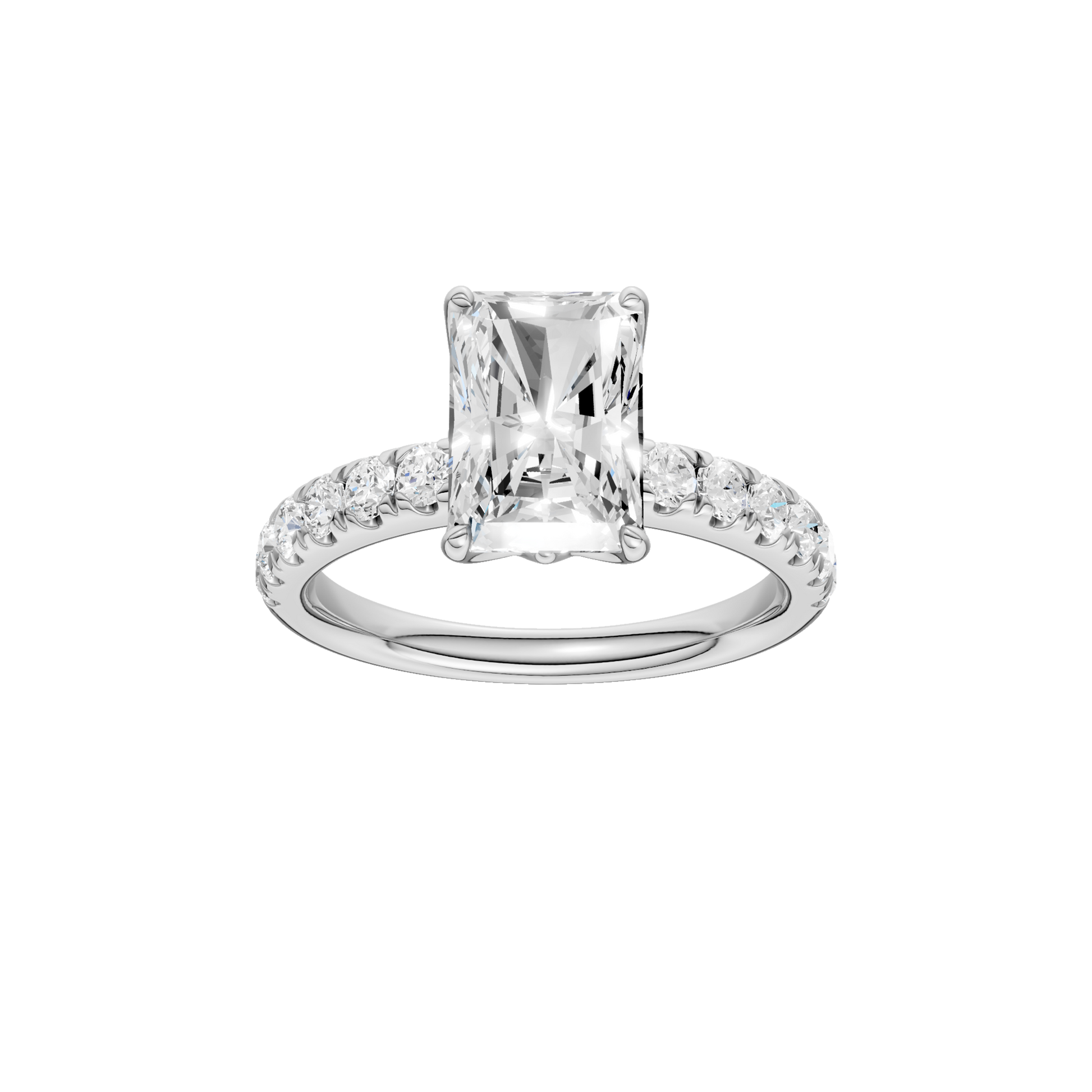 Tulip Head Engagement Ring(Radiant)