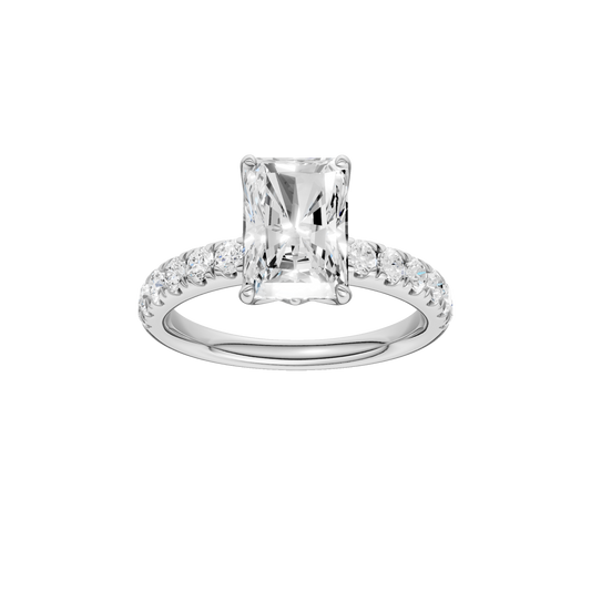 Tulip Head Engagement Ring(Radiant)