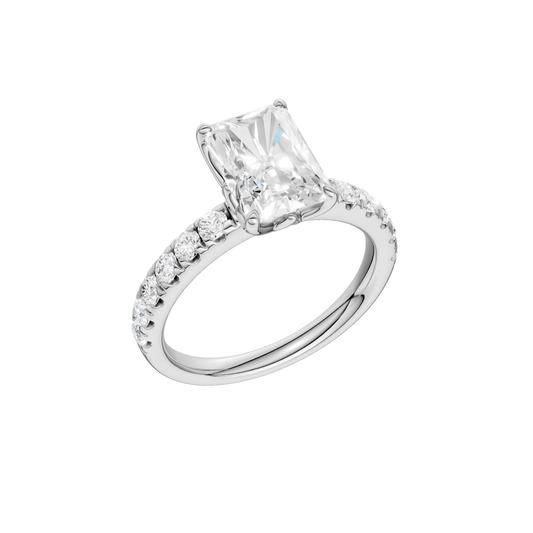 Tulip Head Engagement Ring(Radiant)