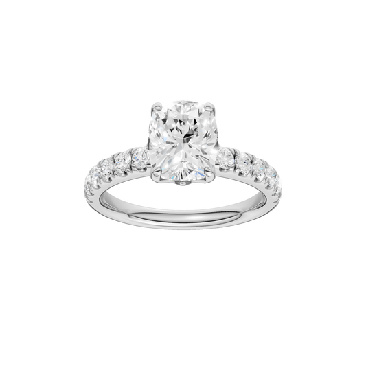 Tulip Head Engagement Ring(Elongated Cushion)