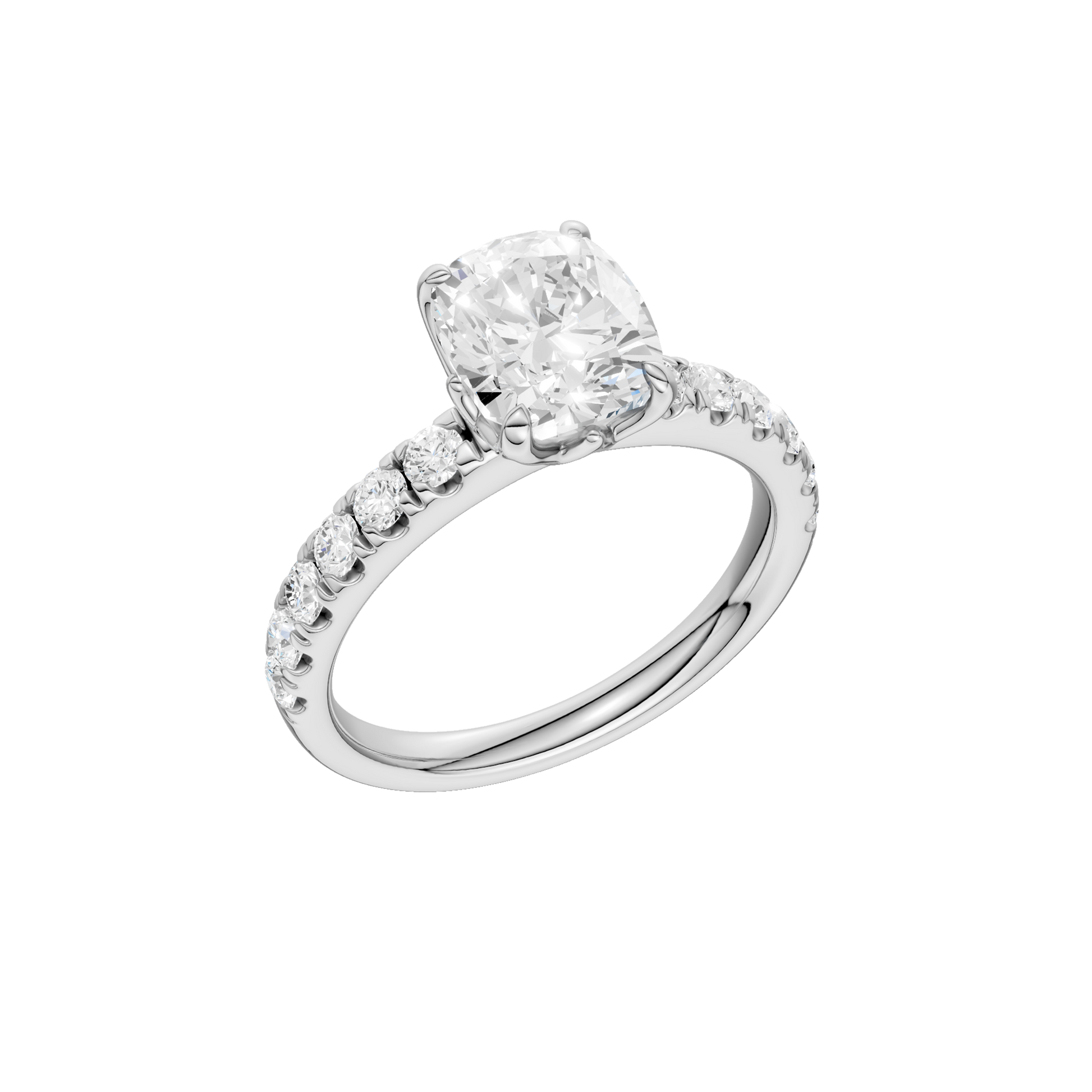 Tulip Head Engagement Ring(Elongated Cushion)