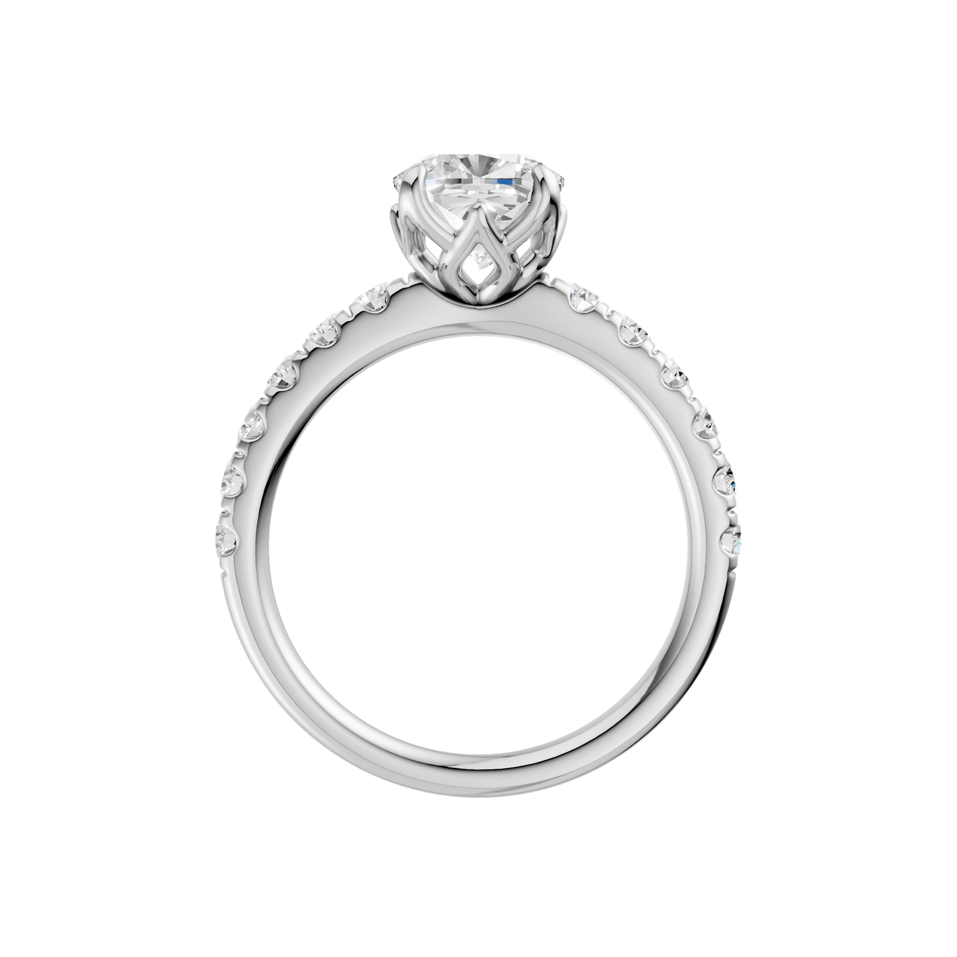 Tulip Head Engagement Ring(Elongated Cushion)