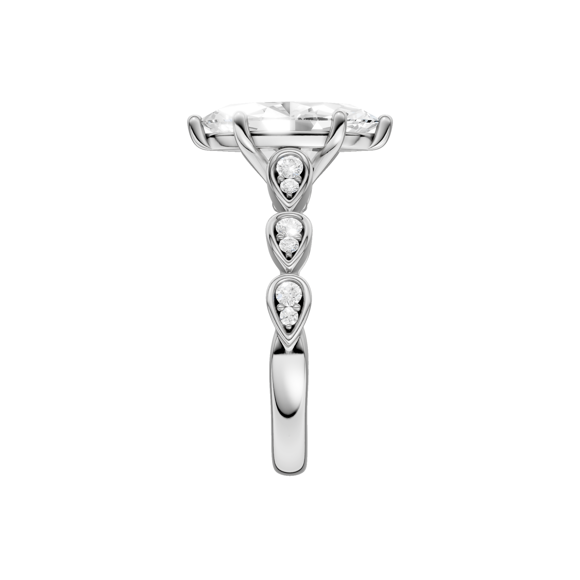 Trellis Shank Engagement Ring(Marquise)