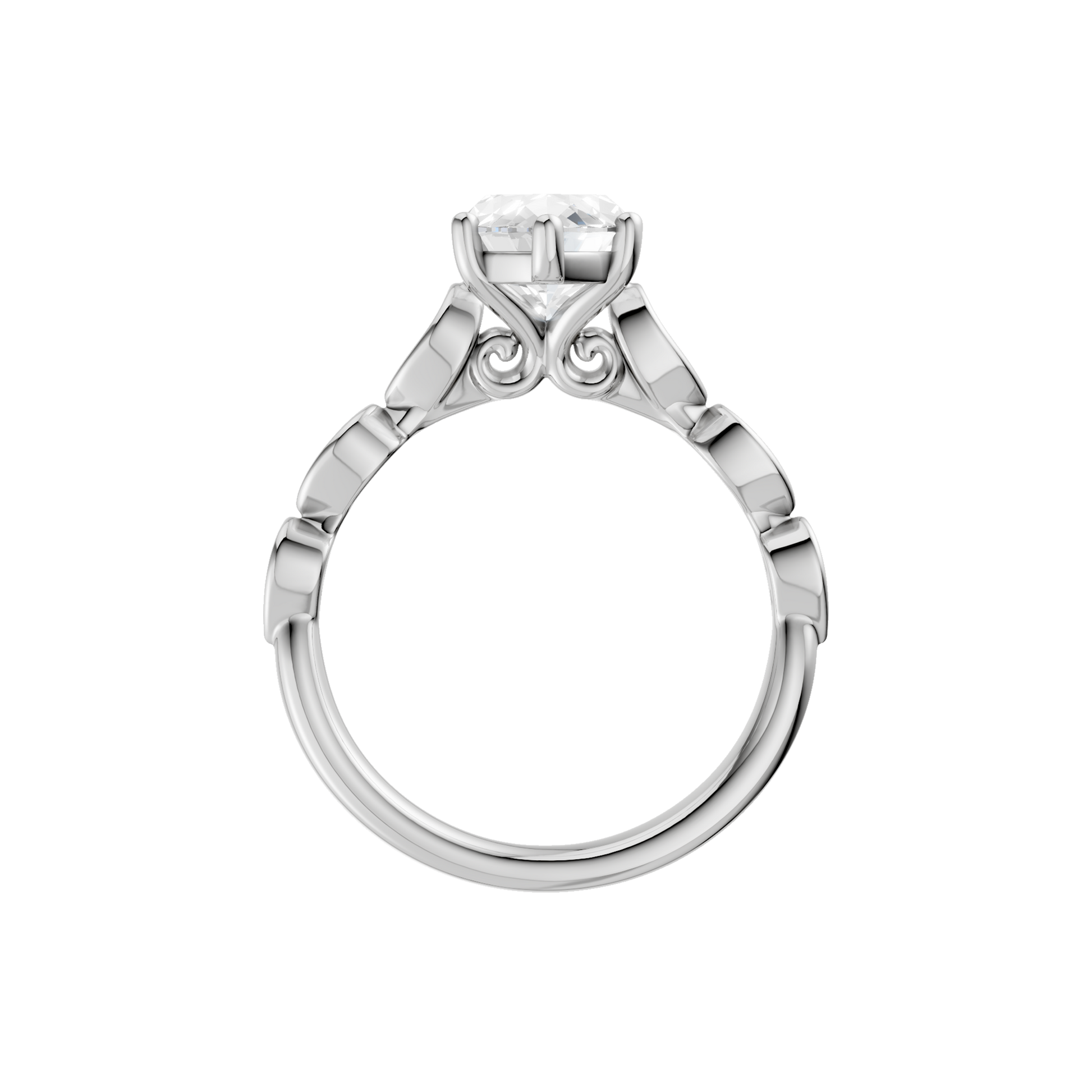 Trellis Shank Engagement Ring(Marquise)