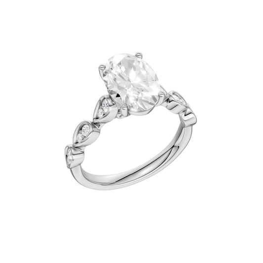 Trellis Shank Engagement Ring(Oval)