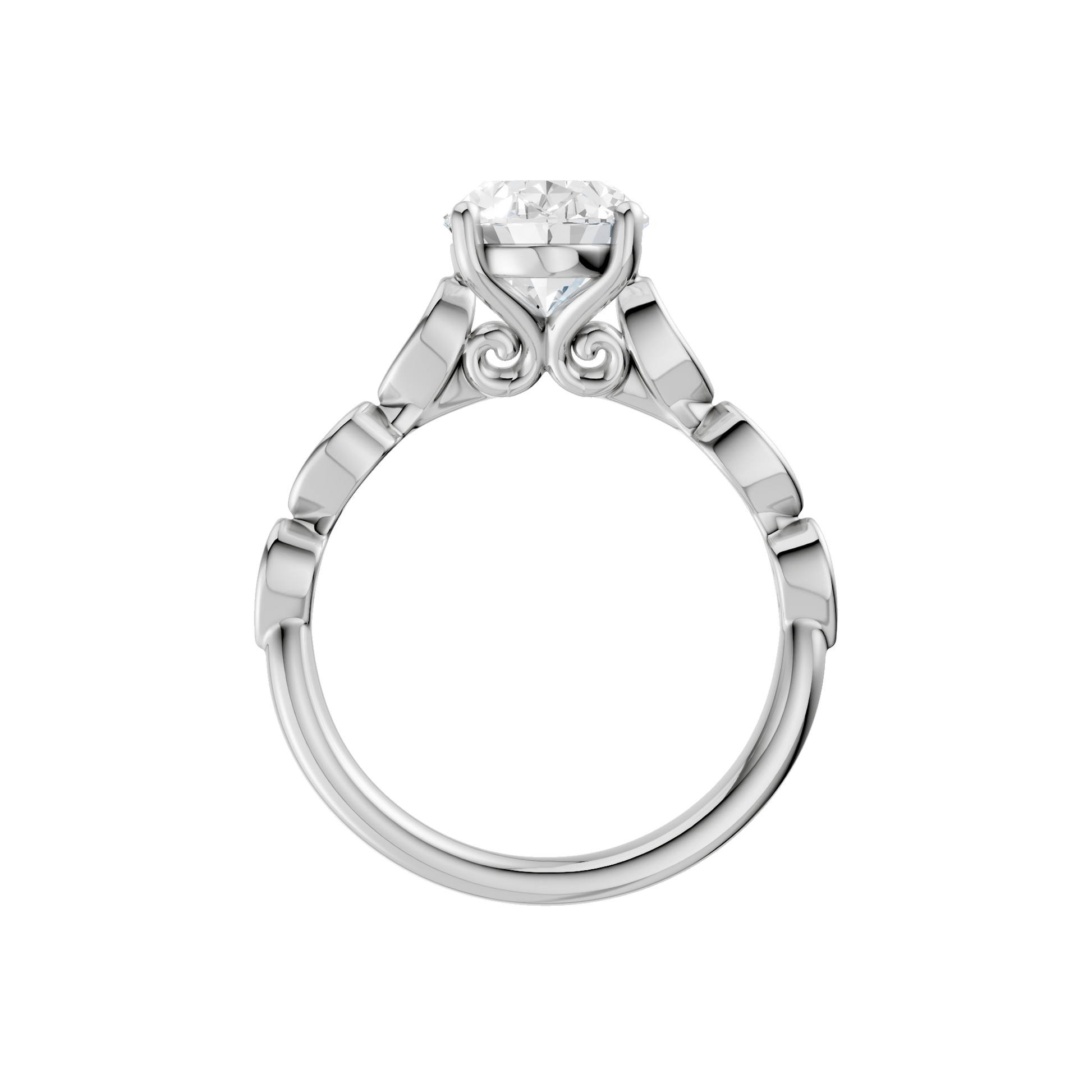 Trellis Shank Engagement Ring(Oval)