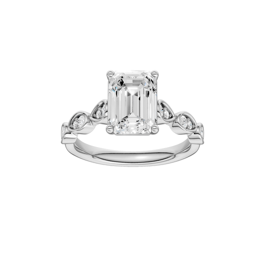 Trellis Shank Engagement Ring(Emerald)