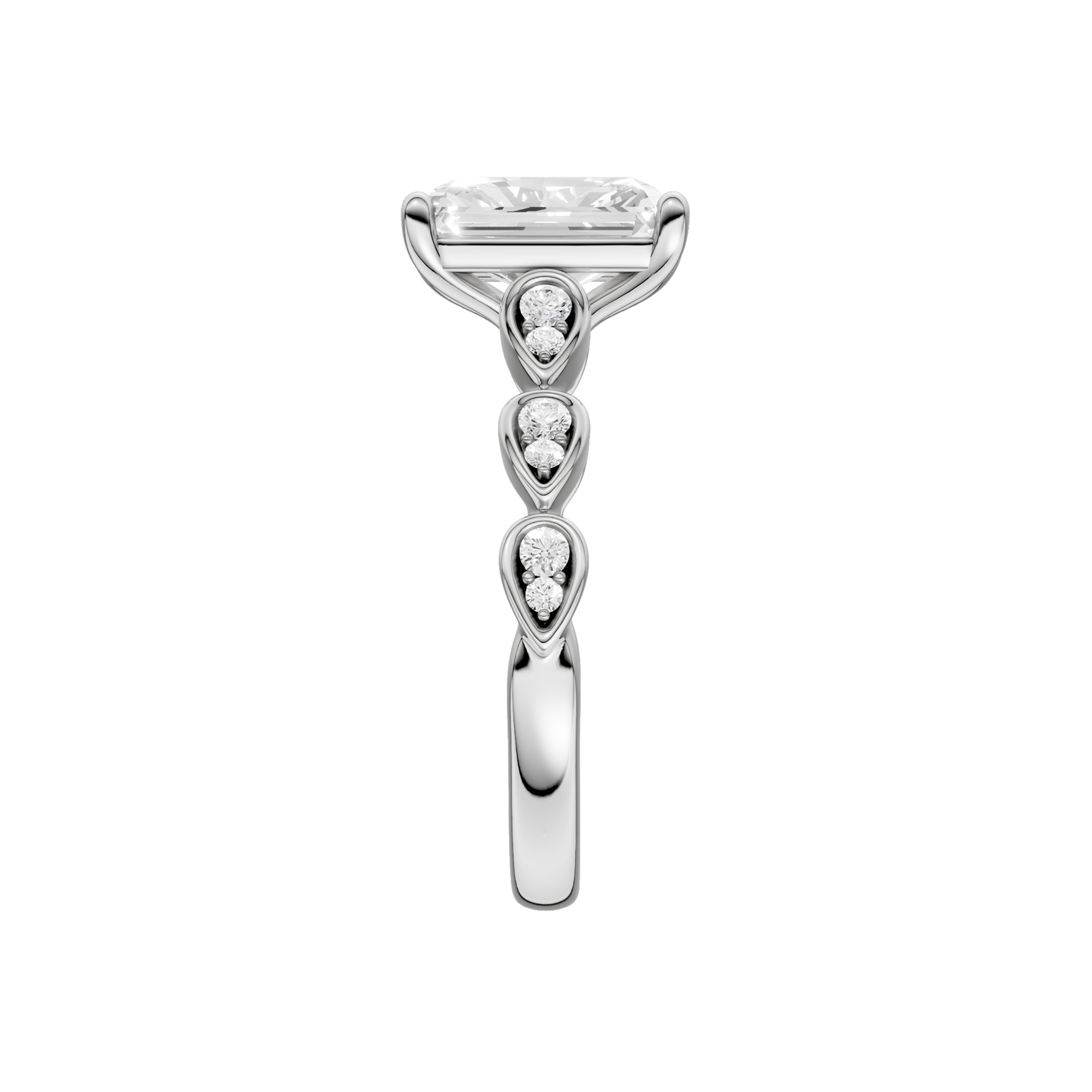 Trellis Shank Engagement Ring(Radiant)