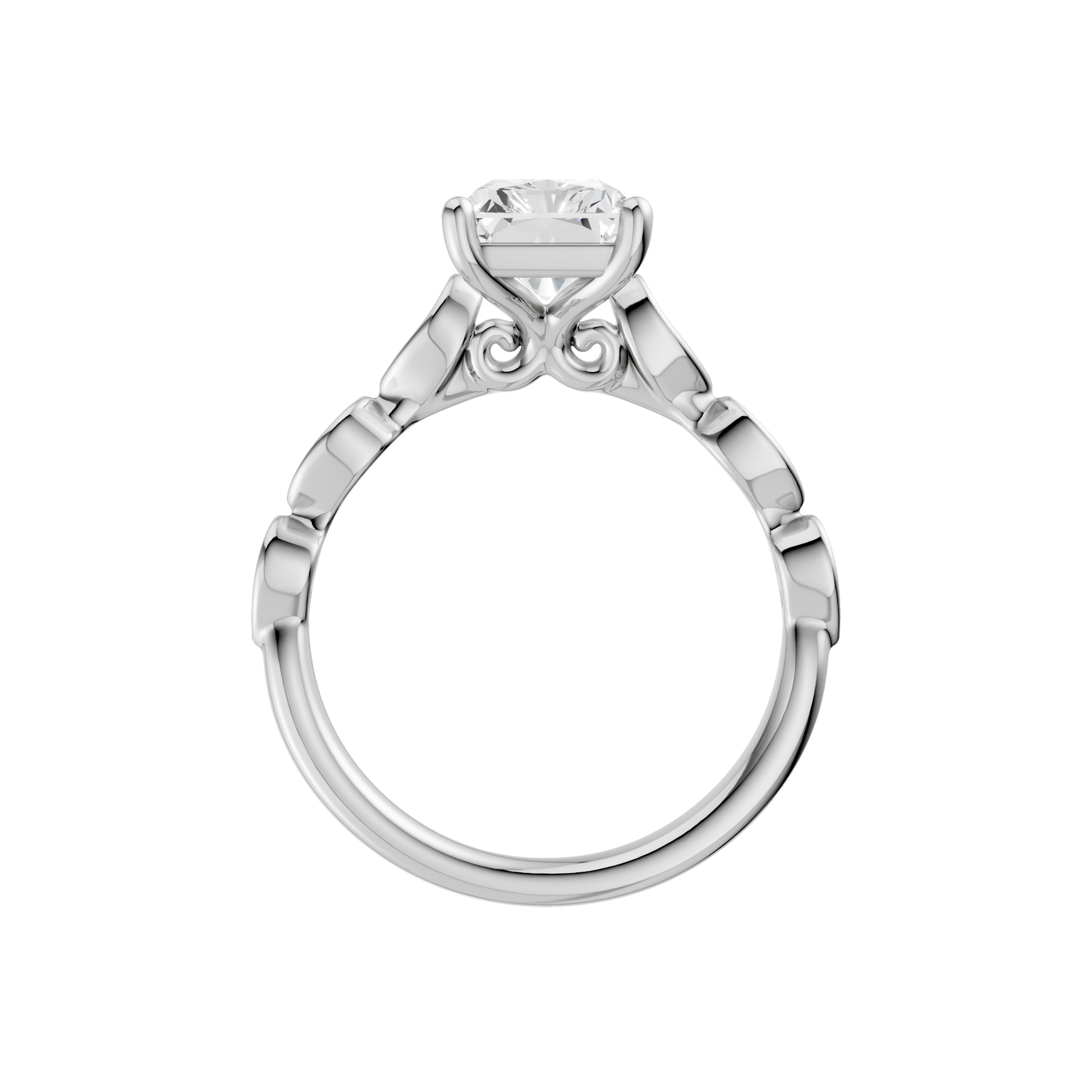 Trellis Shank Engagement Ring(Radiant)