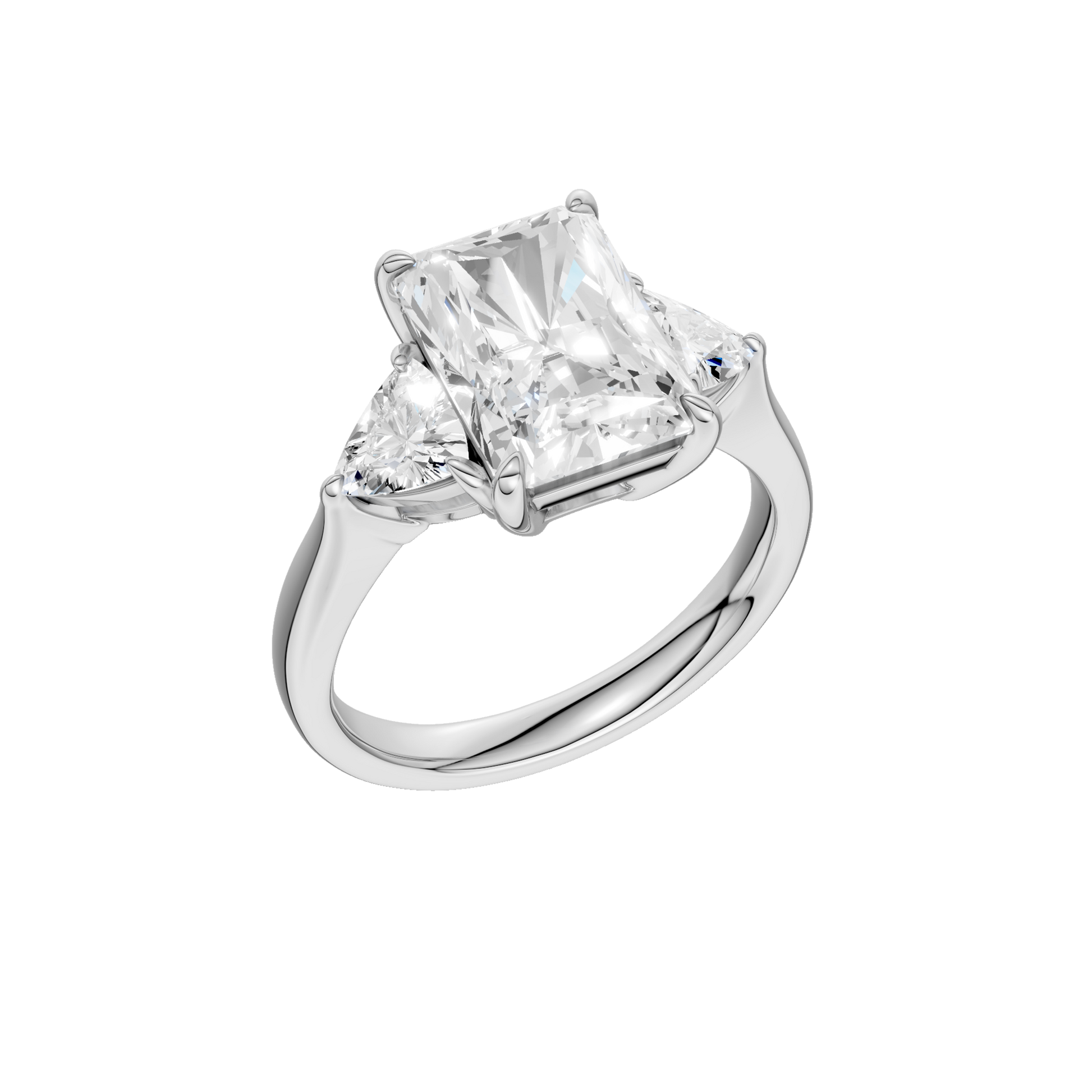 3-Stone Ring(Radiant+Trillion)