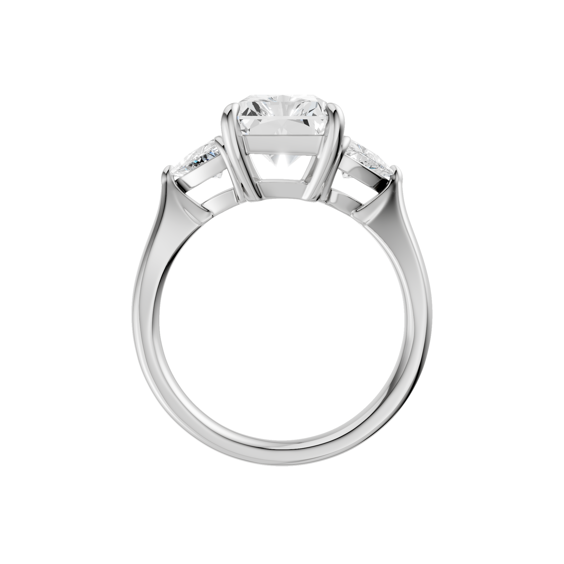3-Stone Ring(Radiant+Trillion)