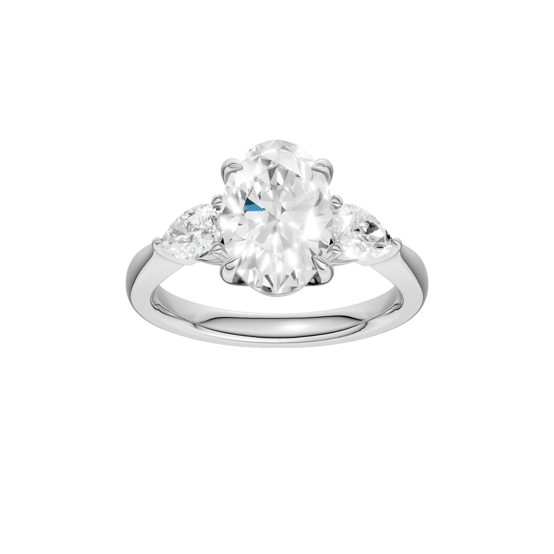 3-Stone Ring(Oval+Pear)