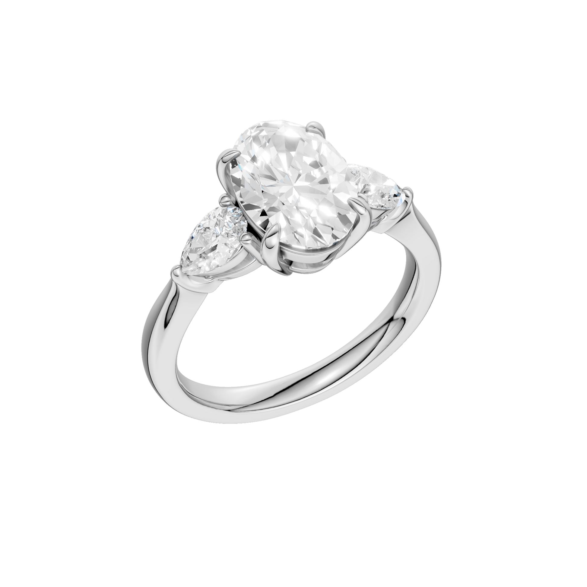 3-Stone Ring(Oval+Pear)