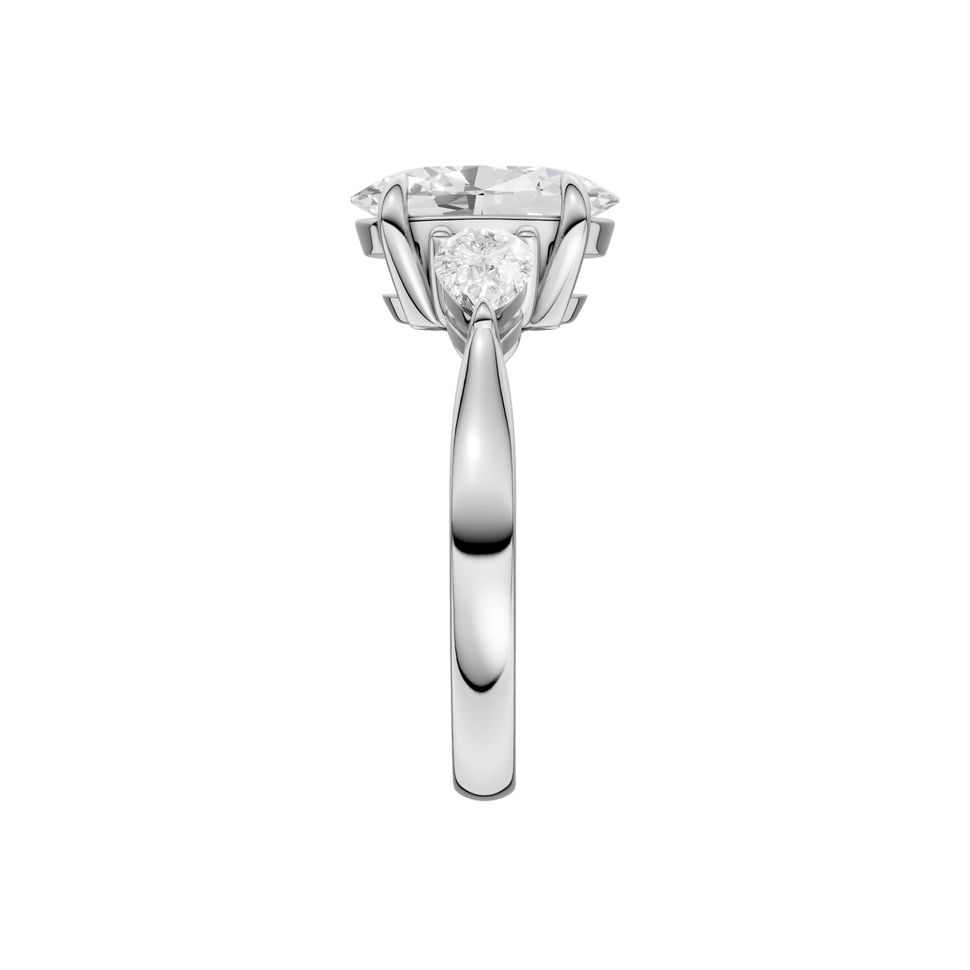 3-Stone Ring(Oval+Pear)