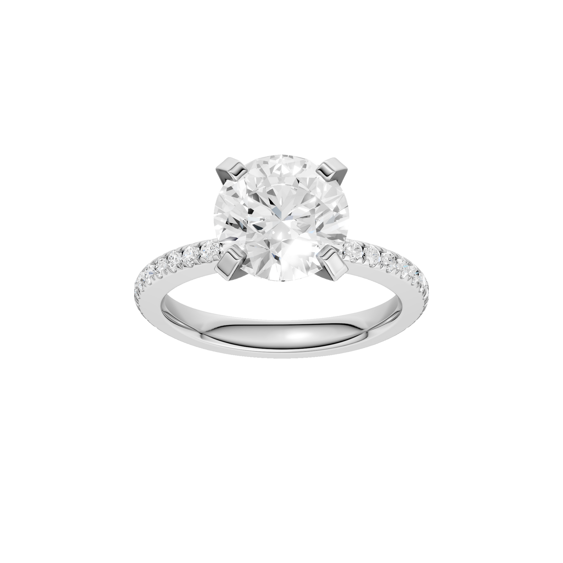 Straight Shank Engagement Ring(Round)