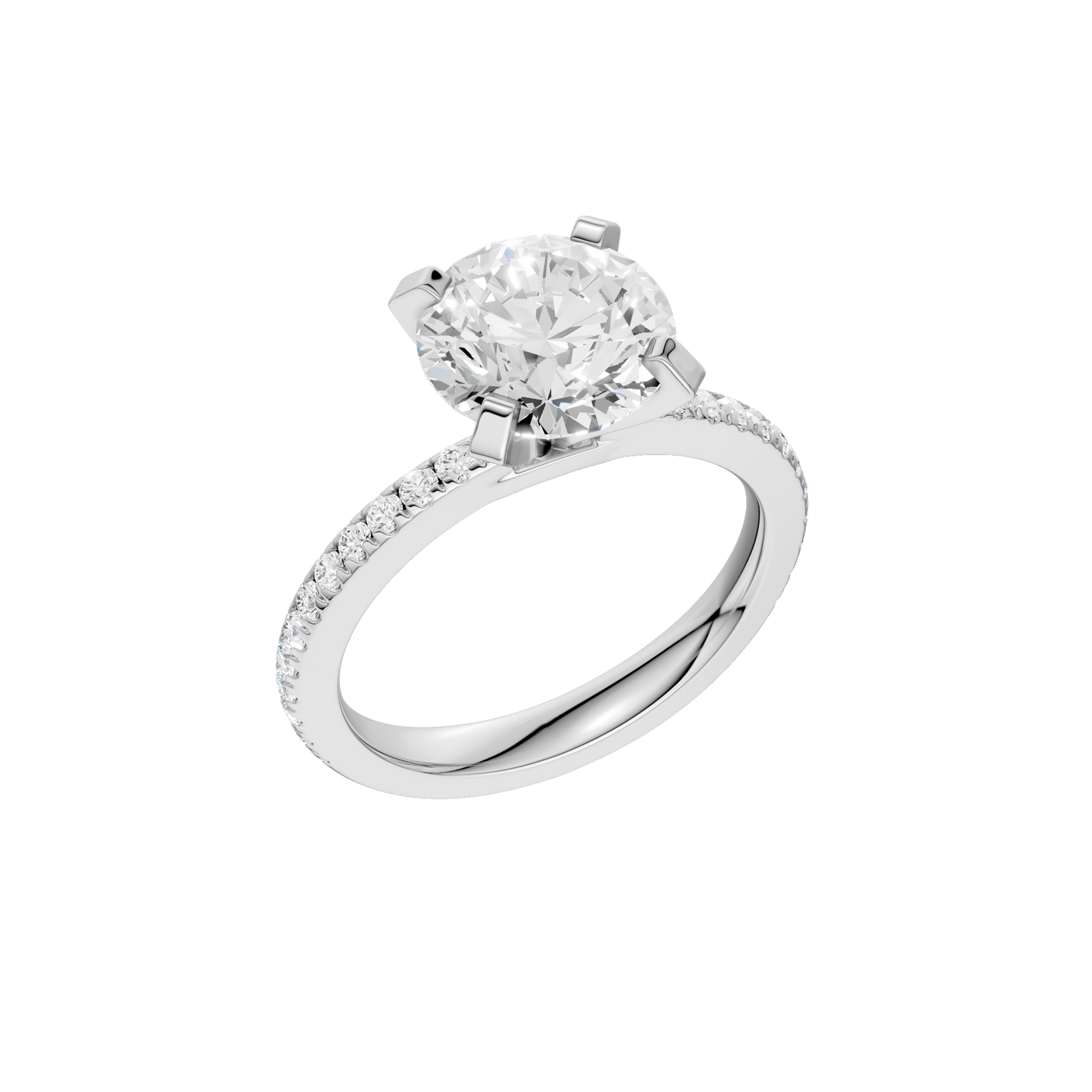 Straight Shank Engagement Ring(Round)