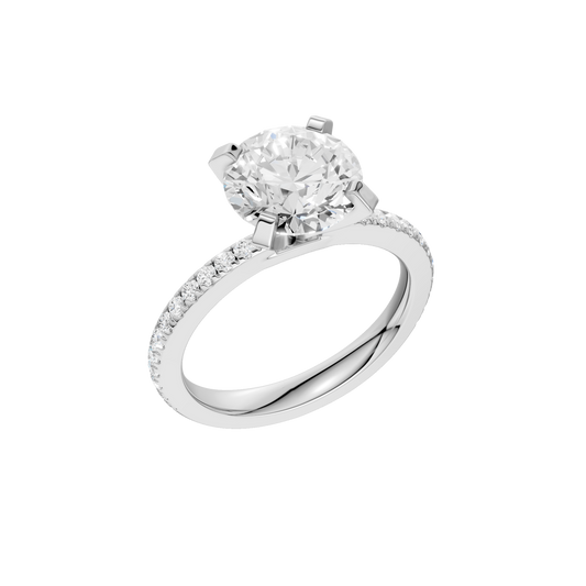 Straight Shank Engagement Ring(Round)