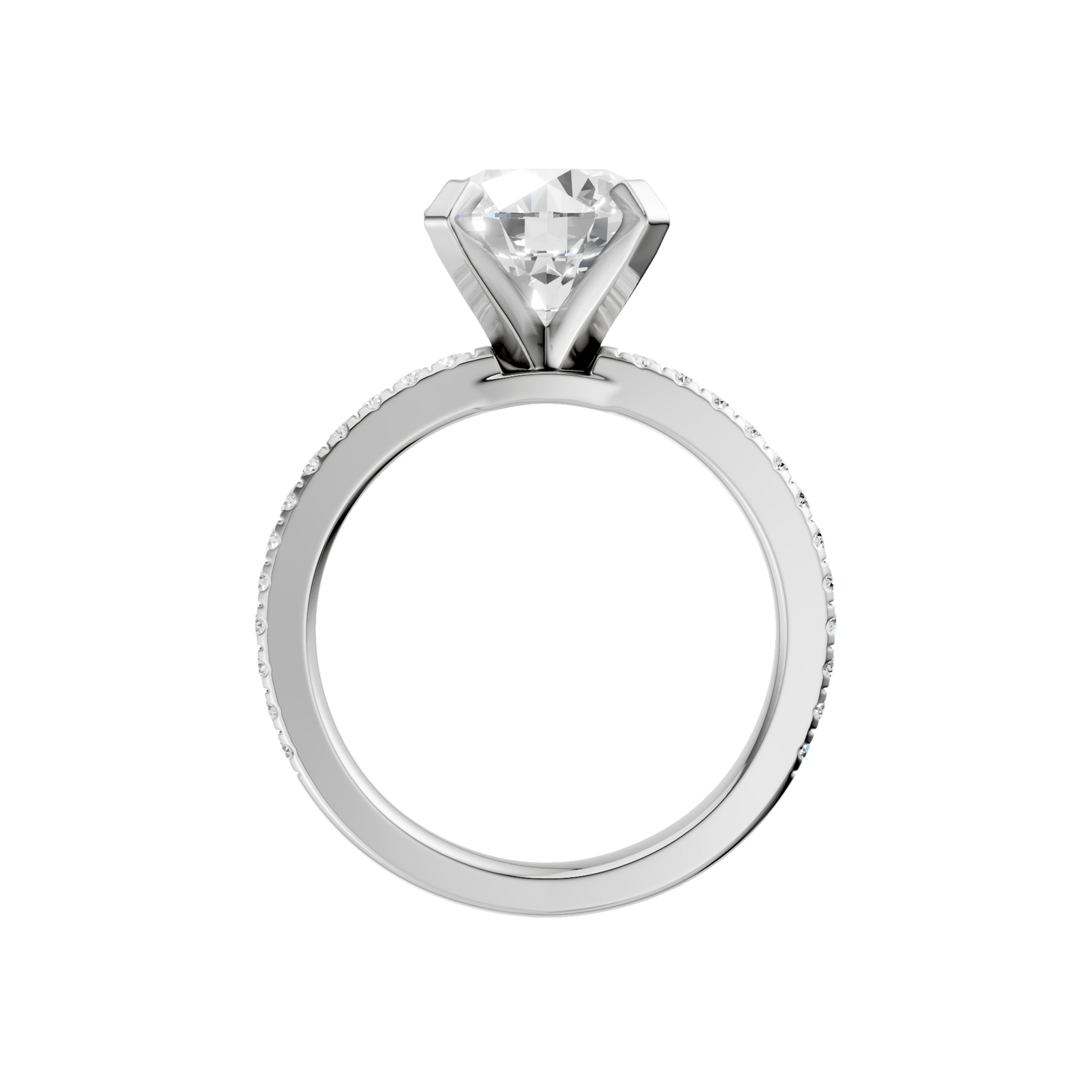 Straight Shank Engagement Ring(Round)